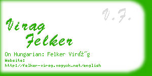 virag felker business card